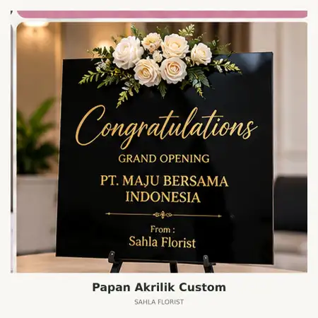 Papan Bunga Akrilik Medan Polonia